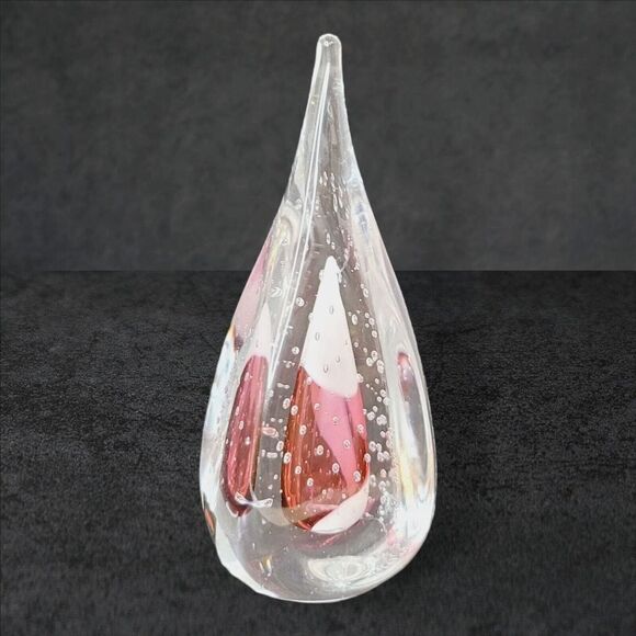 Poland 24% Lead Crystal Hersey's Kiss Shaped Paperweight Red Design - Picture 2 of 11